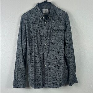 Goodfellow & Co Black and Gray Patterned Shirt